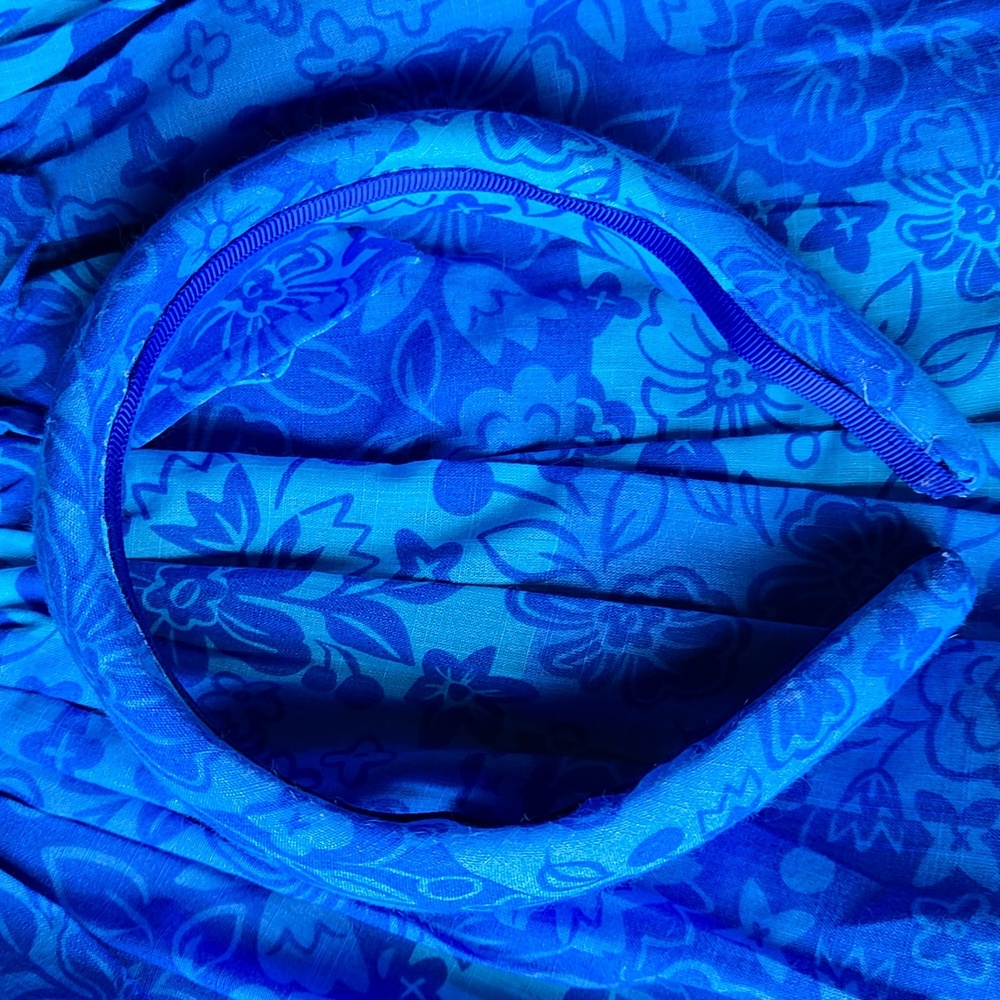 Etta Vee Blue Floral Kids Dress with Matching Headband Open Back Bow Size 6 NWOT - Picture 10 of 10